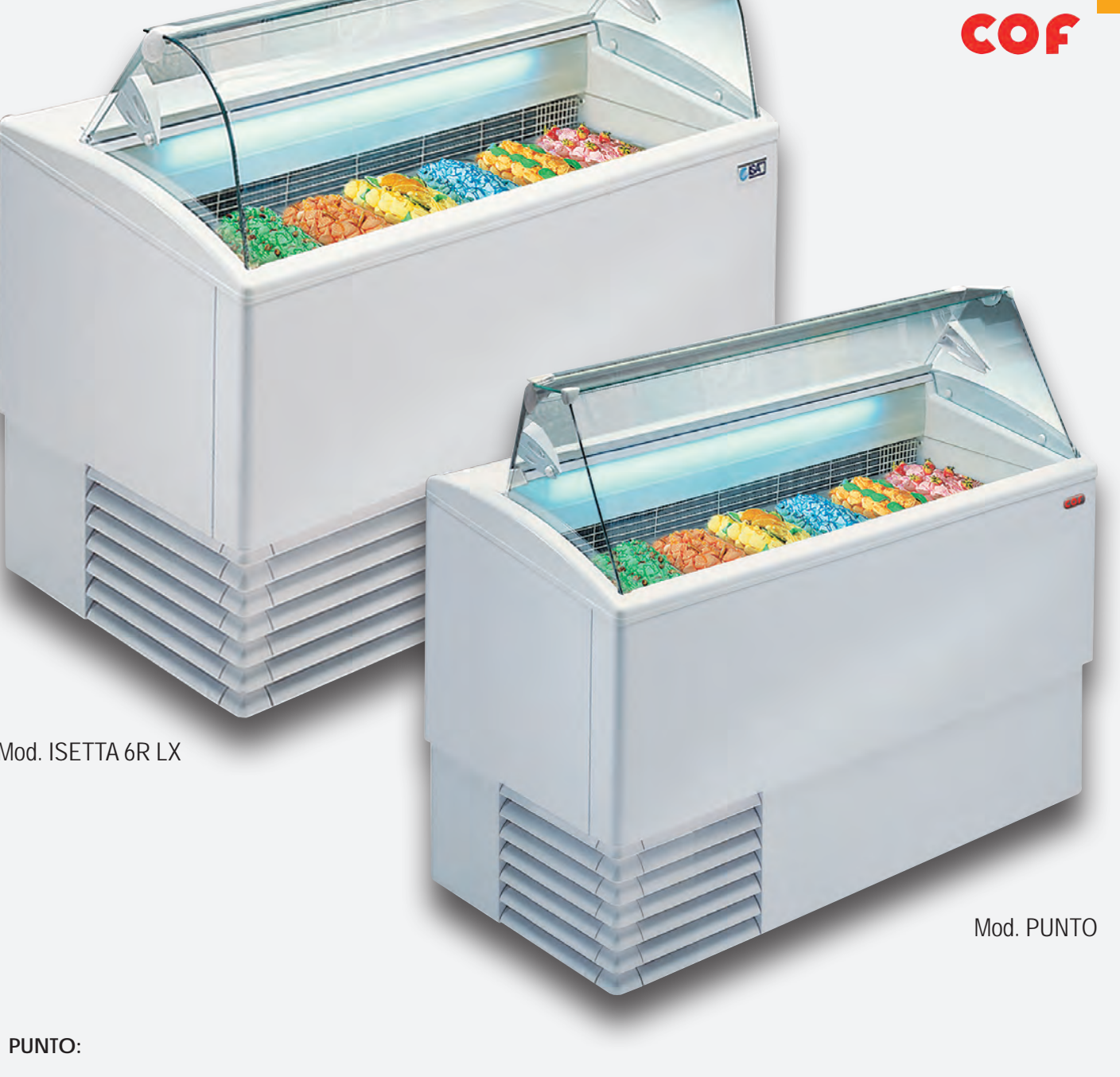 Exposición de helados, imagen de producto